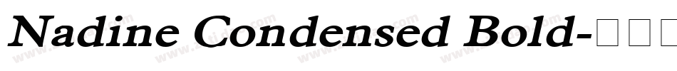 Nadine Condensed Bold字体转换